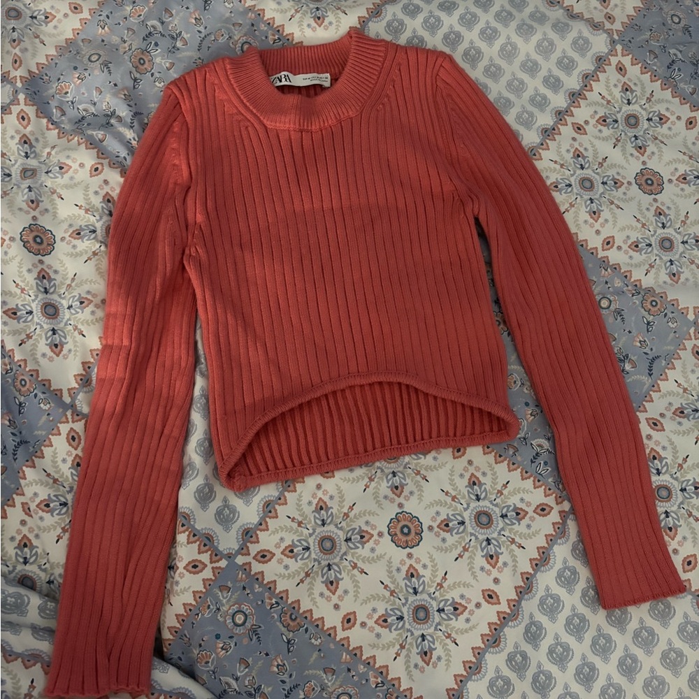 Zara pink fitted sweater